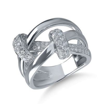 Inel din aur alb cu diamante de 0.9ct