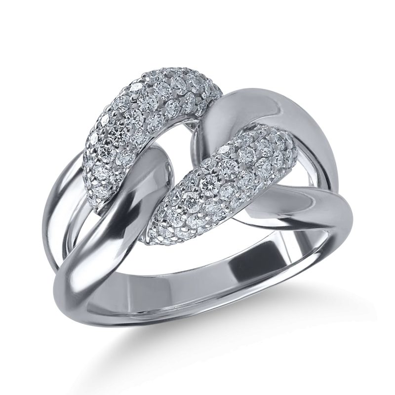 Inel din aur alb cu diamante de 1.05ct