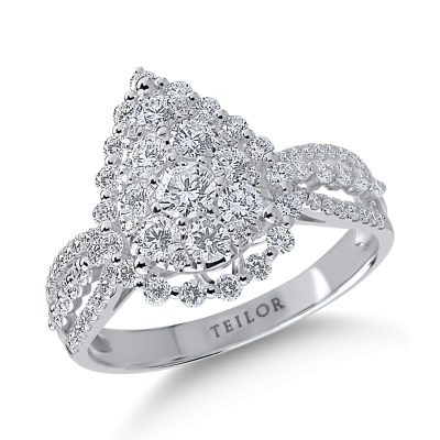 Inel din aur alb cu diamante de 1.09ct