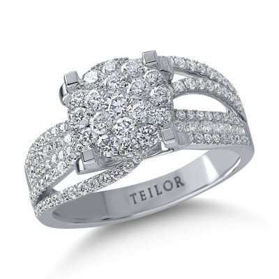 Inel din aur alb cu diamante de 1.11ct
