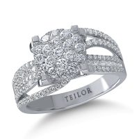 Inel din aur alb cu diamante de 1.11ct