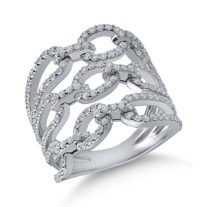 Inel din aur alb cu diamante de 1.4ct