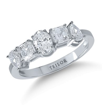 Inel din aur alb cu diamante de 1.58ct