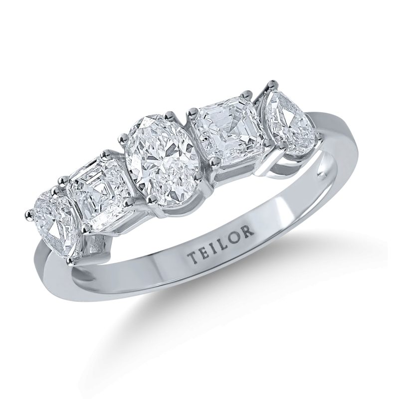 Inel din aur alb cu diamante de 1.58ct