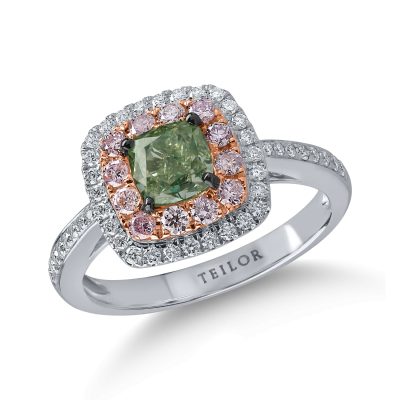 Inel din aur alb cu diamante de 1.6ct