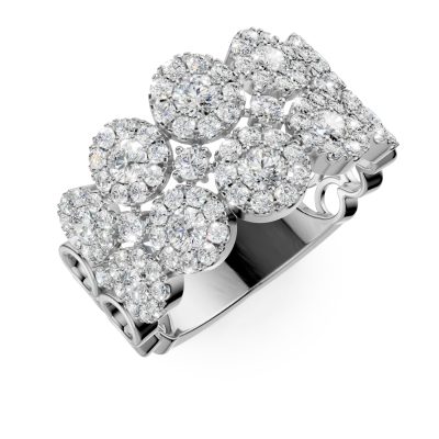 Inel din aur alb cu diamante de 1.75ct