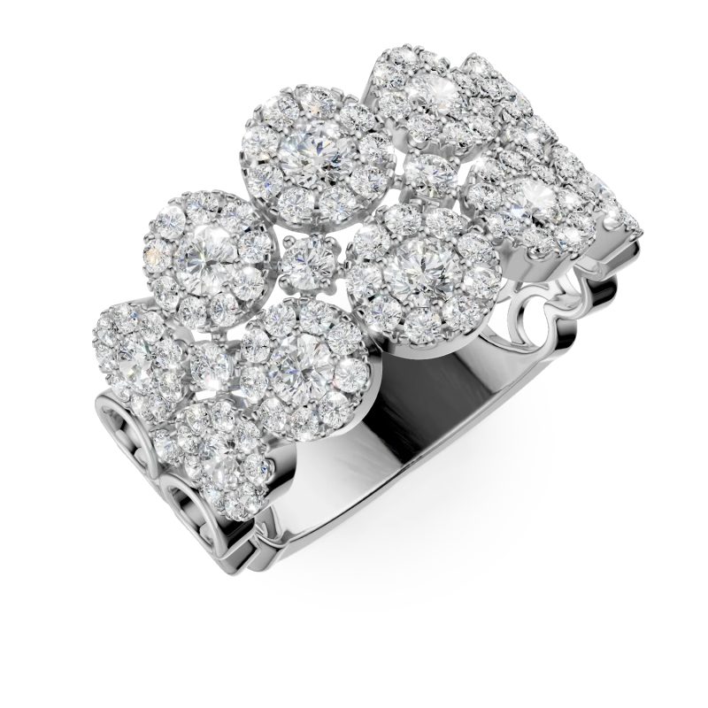 Inel din aur alb cu diamante de 1.75ct
