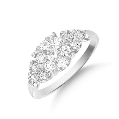 Inel din aur alb cu diamante de 1ct