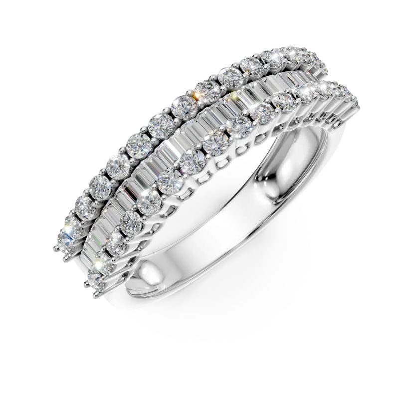 Inel din aur alb cu diamante de 1ct
