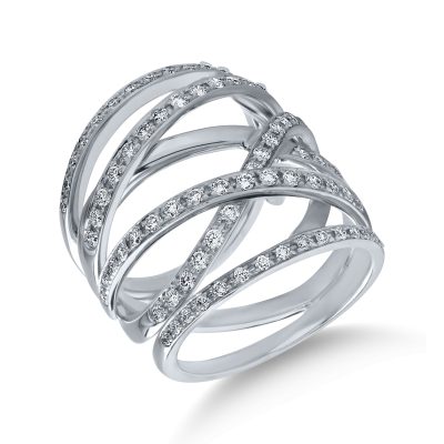 Inel din aur alb cu diamante de 1ct