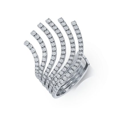 Inel din aur alb cu diamante de 2.1ct