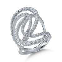 Inel din aur alb cu diamante de 2.4ct