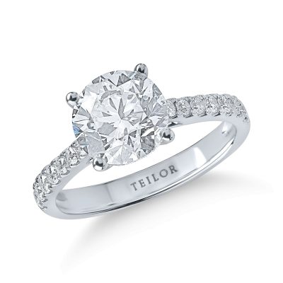 Inel din aur alb cu diamante de 2.81ct