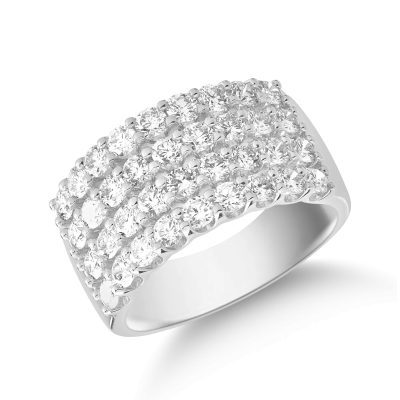 Inel din aur alb cu diamante de 2ct