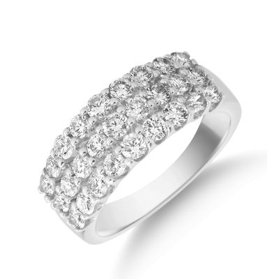 Inel din aur alb cu diamante de 2ct