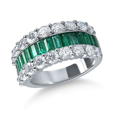 Inel din aur alb cu diamante de 3.45ct