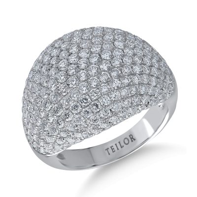 Inel din aur alb cu diamante de 4.19ct