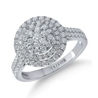 Inel din aur alb cu diamante microsetting de 0.9ct