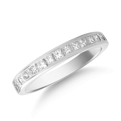 Inel din aur alb cu diamante princess de 0.7ct