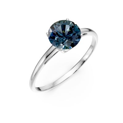 Inel din aur alb cu topaz london blue de 1.6ct