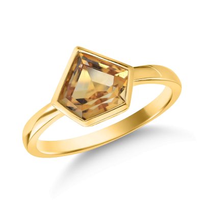 Inel din aur galben cu citrin de 1.22ct