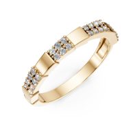 Inel din aur galben cu diamante de 0.16ct
