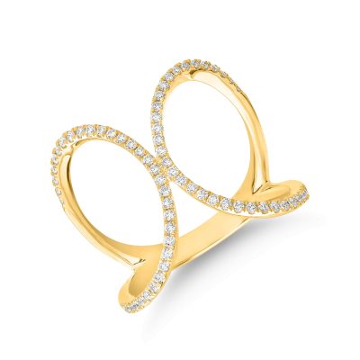 Inel din aur galben cu diamante de 0.3ct