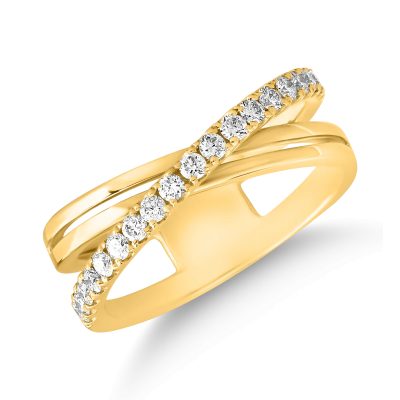 Inel din aur galben cu diamante de 0.46ct
