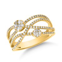 Inel din aur galben cu diamante de 0.54ct