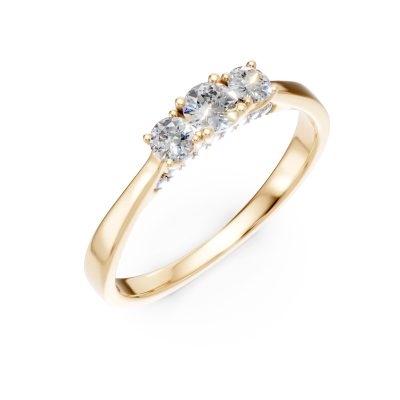 Inel din aur galben cu diamante de 0.6ct