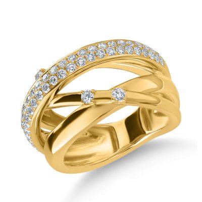 Inel din aur galben cu diamante de 0.7ct