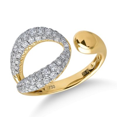 Inel din aur galben cu diamante de 0.91ct