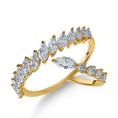 Inel din aur galben cu diamante de 1.22ct