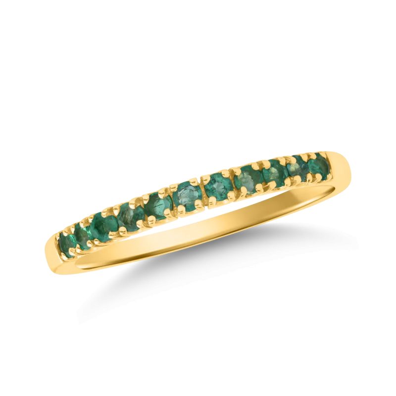 Inel din aur galben cu smaralde de 0.36ct