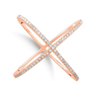 Inel din aur roz cu diamante de 0.29ct