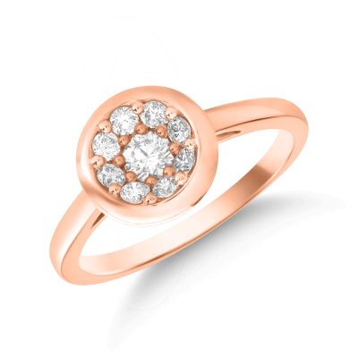 Inel din aur roz cu diamante de 0.6ct