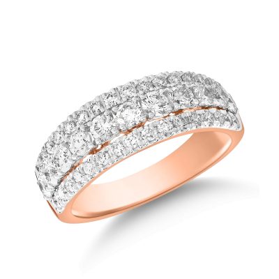 Inel din aur roz cu diamante de 0.98ct