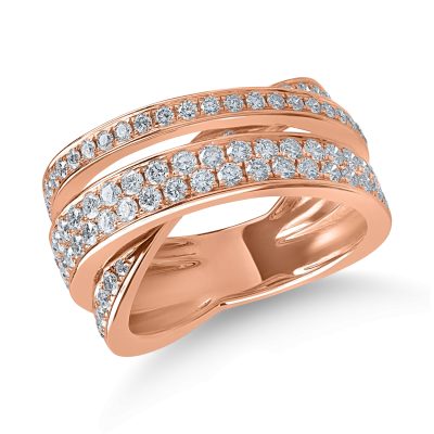Inel din aur roz cu diamante de 1.2ct