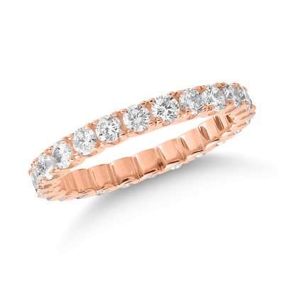 Inel din aur roz cu diamante de 2ct