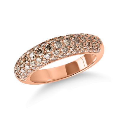 Inel din aur roz cu diamante maro de 1.46ct