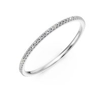 Inel eternity din aur alb cu diamante de 0.1ct