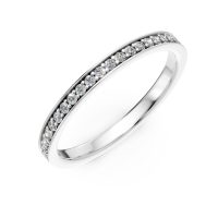 Inel eternity din aur alb cu diamante de 0.3ct