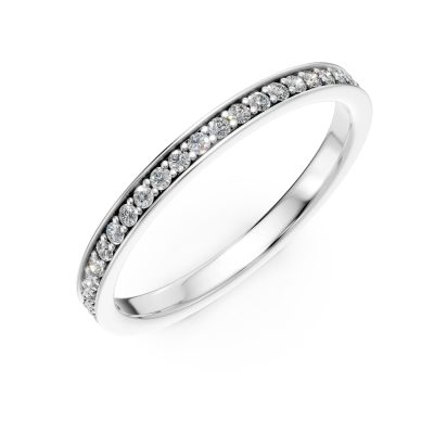 Inel eternity din aur alb cu diamante de 0.3ct