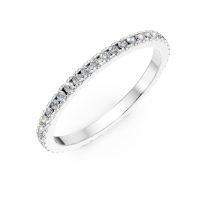 Inel eternity din aur alb cu diamante de 0.3ct