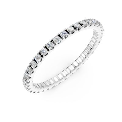 Inel eternity din aur alb cu diamante de 0.5ct