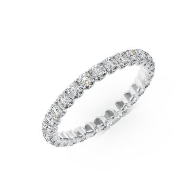 Inel eternity din aur alb cu diamante de 1ct