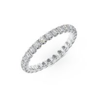 Inel eternity din aur alb cu diamante de 1ct