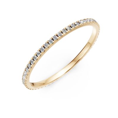 Inel eternity din aur galben cu diamante de 0.2ct