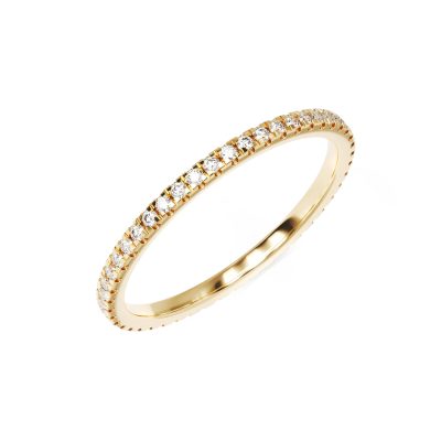 Inel eternity din aur galben cu diamante de 0.2ct