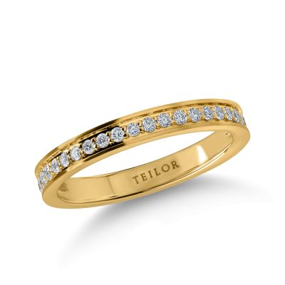 Inel eternity din aur galben cu diamante de 0.32ct